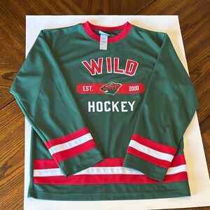 MN Wild My NHL Hockey Apparel Green Hockey Jersey Youth XL 14/16